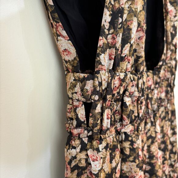 Cami NYC Hedy Ruffled Floral Silk Chiffon Midi Dress Size S Y2K Fairy Whimsigoth - Picture 8 of 16